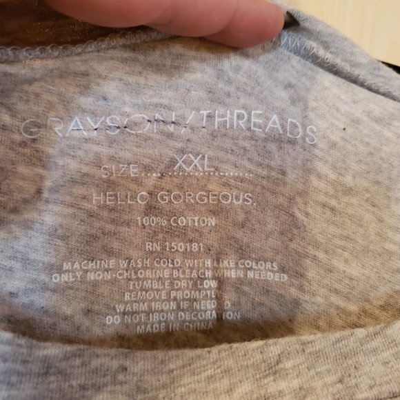 Greyson Threads Long sleeve cropped tshirt (XXL) - Picture 2 of 2